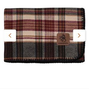3192 NWT Legendary Whitetail Cozy Wool Cabin Throw Blanket 57x90